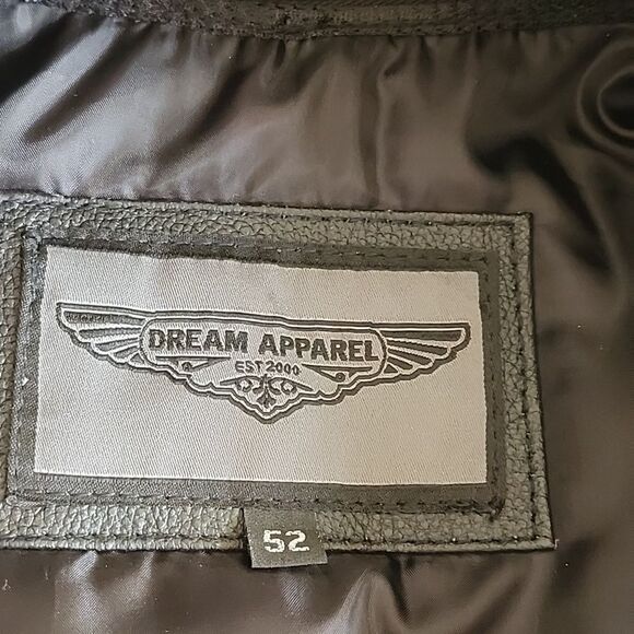 Dream Apparel Men's Leather Racer/ Biker Jacket - Picture 12 of 15